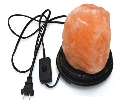 Salt Lamp Natural Mineral Rock Light with Neem Wood Base